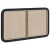 vidaXL Hoofdbord met hoofdeinde Zwart 100 x 55 x 3 cm Rattan