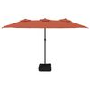 vidaXL Parasol dubbel dak 449x265 cm terracottakleurig