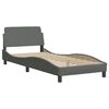 vidaXL Bedframe zonder matras "Hvar" 90x190 cm stof donkergrijs