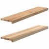 vidaXL Vensterbanken 2 st onbehandeld 100x20x2 cm massief eikenhout