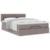 vidaXL Bed met matras 140x190 cm stof taupe