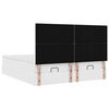 vidaXL Ottoman bed met matrassen 160x200cm kunstleer zuiver wit