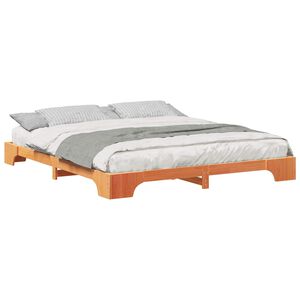 vidaXL Bedframe Bruin 180 x 210 cm Massief grenenhout
