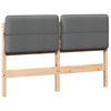vidaXL Gestoffeerd hoofdbord Bruin en Licht Grijs 160 cm