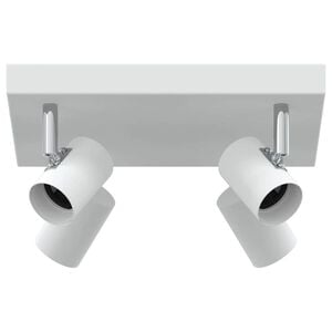 vidaXL Plafondspot met schijnwerpers Wit 26 x 26 x 11,5 cm Metaal