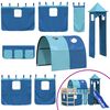 vidaXL Kinderhoogslaper met toren 80x200 cm massief grenenhout blauw