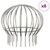 vidaXL Bladvanger voor goot 8 pcs Zilver 160 mm Roestvrij staal