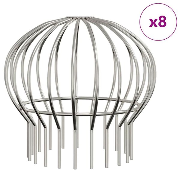 vidaXL Bladvanger voor goot 8 pcs Zilver 160 mm Roestvrij staal