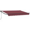 vidaXL Uitschuifbare luifel Bordeauxrood 3 x 2 m Polyester en Metaal
