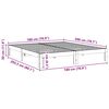 vidaXL Bedframe zonder matras massief grenenhout wasbruin 180x200 cm