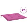 vidaXL Tuinstoelkussens 6 st 50x50x4 cm stof roze