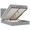 vidaXL Ottoman bed met matras en LED's 140x200cm stof lichtgrijs