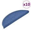 vidaXL Trapmatten 10 st 56x17x3 cm Blauw Halfrond