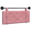vidaXL Hangend hoofdbord Roze Fluweel