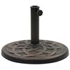 vidaXL Parasolvoet rond 11 kg polyresin bronskleurig
