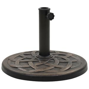 vidaXL Parasolvoet rond 11 kg polyresin bronskleurig