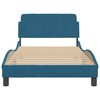 vidaXL Bedframe met hoofdeinde "Dover" fluweel blauw 100x200 cm