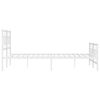 vidaXL Bedframe met hoofd- en voeteneinde metaal wit 180x200 cm