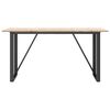 vidaXL Eettafel O-frame 160x80x75 cm massief grenenhout en staal