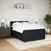 vidaXL Boxspring met matras fluweel zwart 160x200 cm