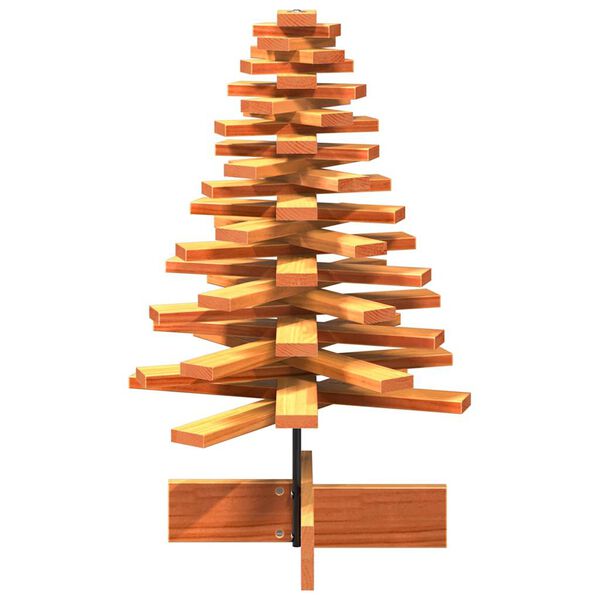 vidaXL Kerstdecoratie kerstboom 80 cm massief grenenhout wasbruin