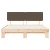 vidaXL Bedframe met Gevoerd Hoofdgedeelte Taupe 180 x 200 cm