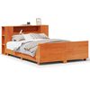vidaXL Bed met matras massief grenenhout wasbruin 140x190 cm