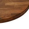 vidaXL Tafelblad Licht Bruin Ø 90 x 4 cm Massief Eikenhout