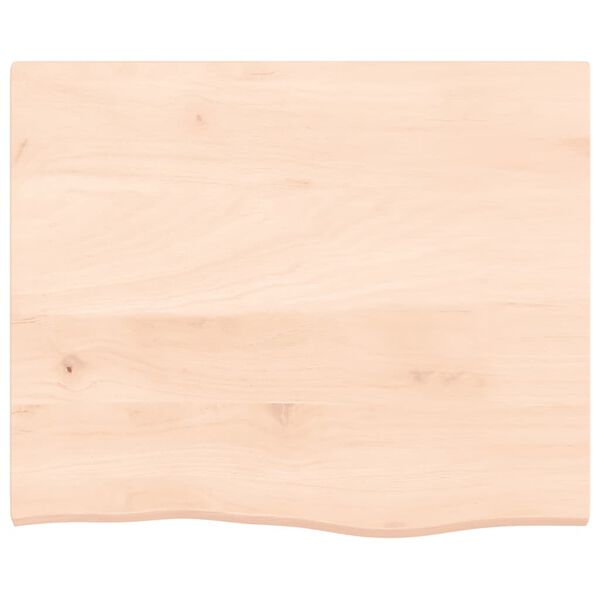vidaXL Wandschap 60x50x2 cm onbehandeld massief eikenhout
