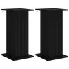 vidaXL Plantenstandaard 2 st Zwart 30,5 x 30 x 60,5 cm Bewerkt hout