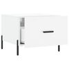 vidaXL Salontafel 50x50x40 cm bewerkt hout hoogglans wit