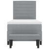 vidaXL Boxspringbed met matras Lichtgrijs 90 x 190 cm Stof