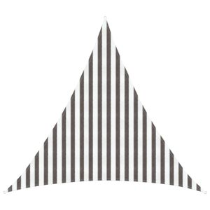 vidaXL Zonneschaduwzeil 3 x 3 x 3 m HDPE Driehoekig Lichtgrijs en wit.