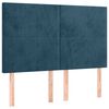 vidaXL Bedframe zonder matras 140x200 cm fluweel donkerblauw