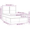vidaXL Boxspring met matras en LED fluweel zwart 140x190 cm