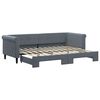 vidaXL Slaapbank met onderschuifbed 80x200 cm fluweel donkergrijs