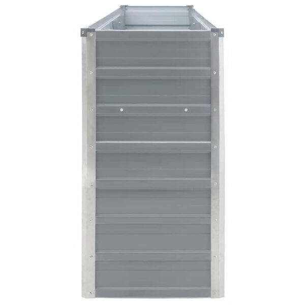 vidaXL Plantenbak verhoogd 320x40x77 cm gegalvaniseerd staal grijs
