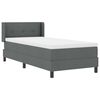 vidaXL Boxspringbed met matras Donkergrijs 190 x 90 cm Polyester