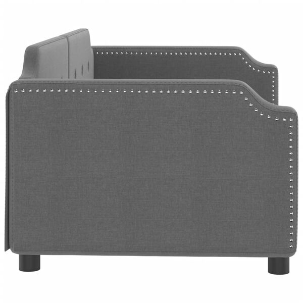 vidaXL Slaapbank 90x200 cm stof donkergrijs