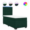 vidaXL Boxspring met matras fluweel donkergroen 80x200 cm