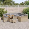 vidaXL Tuinbankenset 12 pcs Beige poly rattan