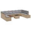 vidaXL Tuin Sofa Set 11 st Beige poly rattan