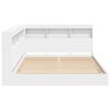 vidaXL Boekenkast Bed met hoofdeinde Wit 140 x 200 cm Bewerkt hout