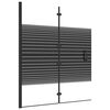 vidaXL Douchewand inklapbaar 120x140 cm ESG zwart