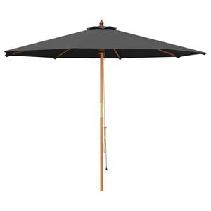 vidaXL Tuinparasol &Oslash; 300 x 248 cm massief eucalyptushout Antraciet