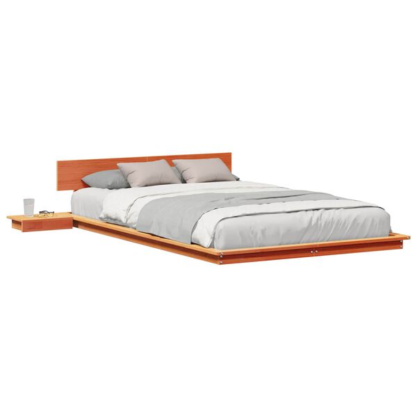 vidaXL Bedframe Bruin 140 x 190 cm Hout