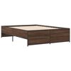 vidaXL Bedframe bewerkt hout metaal bruin eikenkleur 140x190 cm