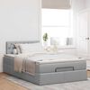 vidaXL Ottoman bed met matras en LED's 120x190 cm stof lichtgrijs