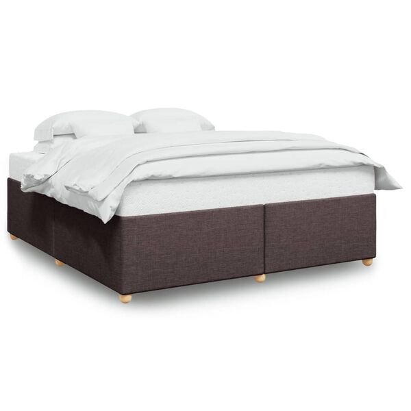vidaXL Bedframe zonder matras stof donkerbruin 180x200 cm