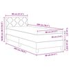 vidaXL Boxspringbed met matras Donkerbruin 80 x 200 cm Stof